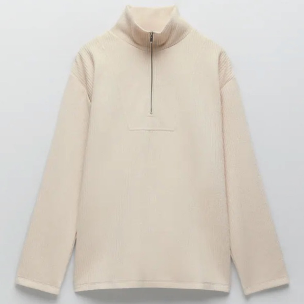 Zara zippered soft sweater